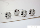 Concave-Convex Silver Needle Copper Plated 18K Real DIY Ear Studs