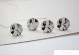 Concave-Convex Silver Needle Copper Plated 18K Real DIY Ear Studs
