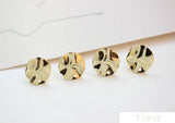 Concave-Convex Silver Needle Copper Plated 18K Real DIY Ear Studs