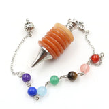 Red Aventurine Wheel of Life Pendant Chakra Silver Plated Amethysts