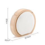 Round Wooden Leather Necklace Holder Display Stand Necklace Rack