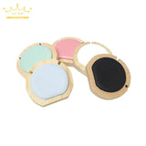 Round Wooden Leather Necklace Holder Display Stand Necklace Rack