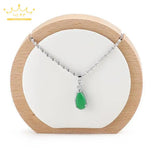 Round Wooden Leather Necklace Holder Display Stand Necklace Rack