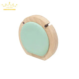 Round Wooden Leather Necklace Holder Display Stand Necklace Rack