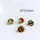Round Wool Stuff Stud Earring Pendant Necklace Supplies KP2086