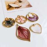 Round Wool Spacer Pendant Necklace Supplies for Jewelry Making 6pcs