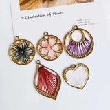 Round Wool Spacer Pendant Necklace Supplies for Jewelry Making 6pcs