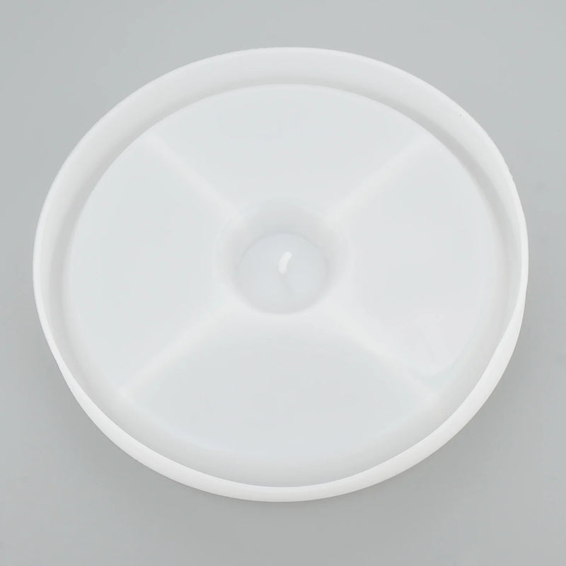 Round Aromatherapy Holder Tray Mold - Silicone Resin Mold