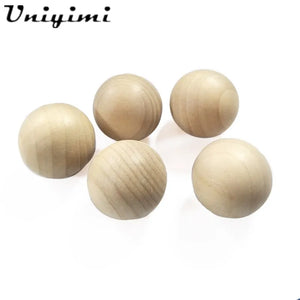 35MM Wooden Round Ball Beads for DIY Crafts