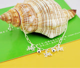 925 Sterling Silver Butterfly Anklet for Women Lady Sweet Foot Chain