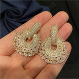 Crystal Lace Earrings - Elegant Evening Show