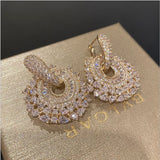 Crystal Lace Earrings - Elegant Evening Show