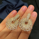 Crystal Lace Earrings - Elegant Evening Show