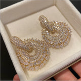 Crystal Lace Earrings - Elegant Evening Show
