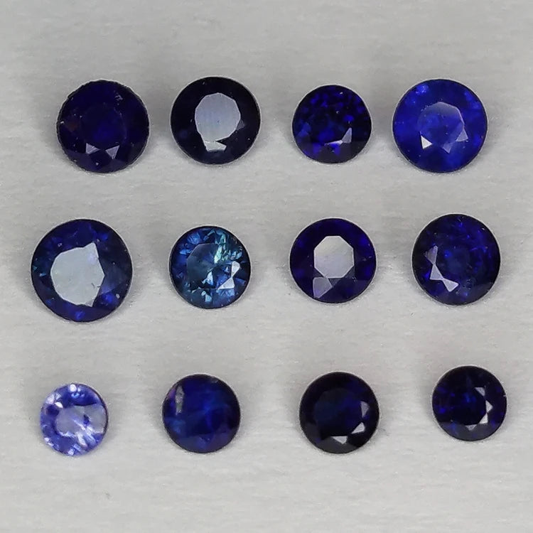 Round Cut Sapphire 2.2-3.4mm 1ct Gemstone