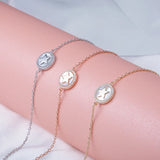 Star Shell Sterling Silver Bracelet 925 Jewelry Adjustable 18K