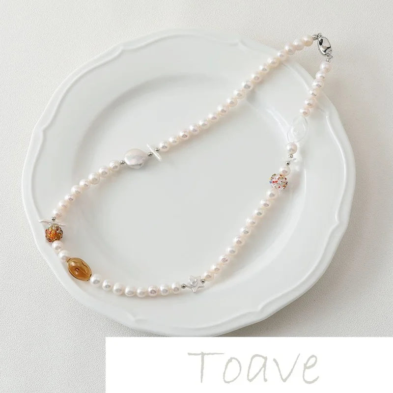 Glazed Silver Foil Beads DIY Material