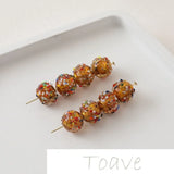 Glazed Silver Foil Beads DIY Material