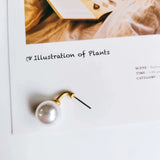 Pearl Stud Earring Pendant Necklace Charms Jewelry Component 6pcs