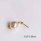 Pearl Stud Earring Pendant Necklace Charms Jewelry Component 6pcs