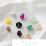 Resin Band Earrings Hand-made Material Accessories