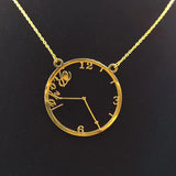 Round Shape Name Necklace Stainless Steel Letter Pendant
