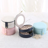 Small Jewelry Box with Mirror Organizer for Pendant Earring Necklace