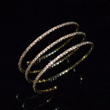 Crystal Cuff Bracelet for Women - Bling Wrap Bracelets Wedding Party Jewelry