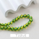 Silver Foil Glazed Beads DIY Earrings Necklace Bracelet Pendant