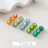 Silver Foil Glazed Beads DIY Earrings Necklace Bracelet Pendant