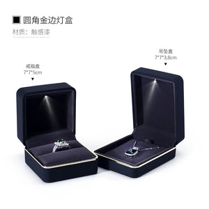 LED Light Jewelry Box for Ring Necklace Pendant