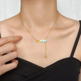 Princess Shell Necklace Stainless Steel Charm Jewelry
