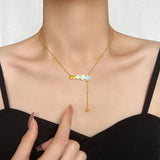 Princess Shell Necklace Stainless Steel Charm Jewelry