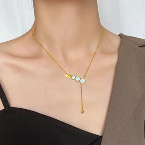Princess Shell Necklace Stainless Steel Charm Jewelry