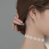 Smooth 925 Sterling Silver Hoop Earrings for Women Daily Wear