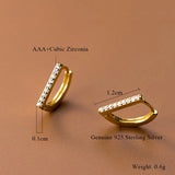 Smooth 925 Sterling Silver Hoop Earrings for Women Daily Wear