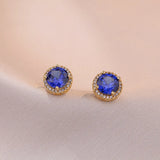 Royal Stone Pendant Necklace and Earrings Set for Women