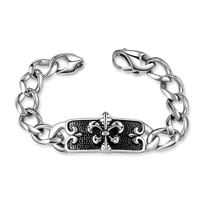 Royal Court Flower Vine Totem Men Bracelet