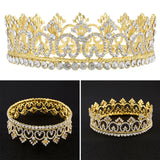 Men's Royal King Crown Tiara Metal Headbands for Wedding