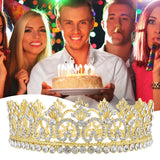 Men's Royal King Crown Tiara Metal Headbands for Wedding