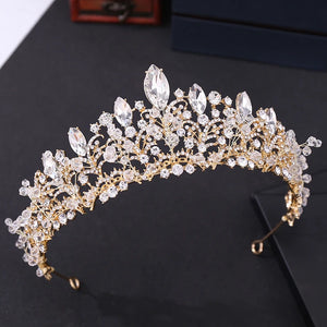 Royal Queen Crystal Bride Tiara Headband Wedding Hair Jewelry