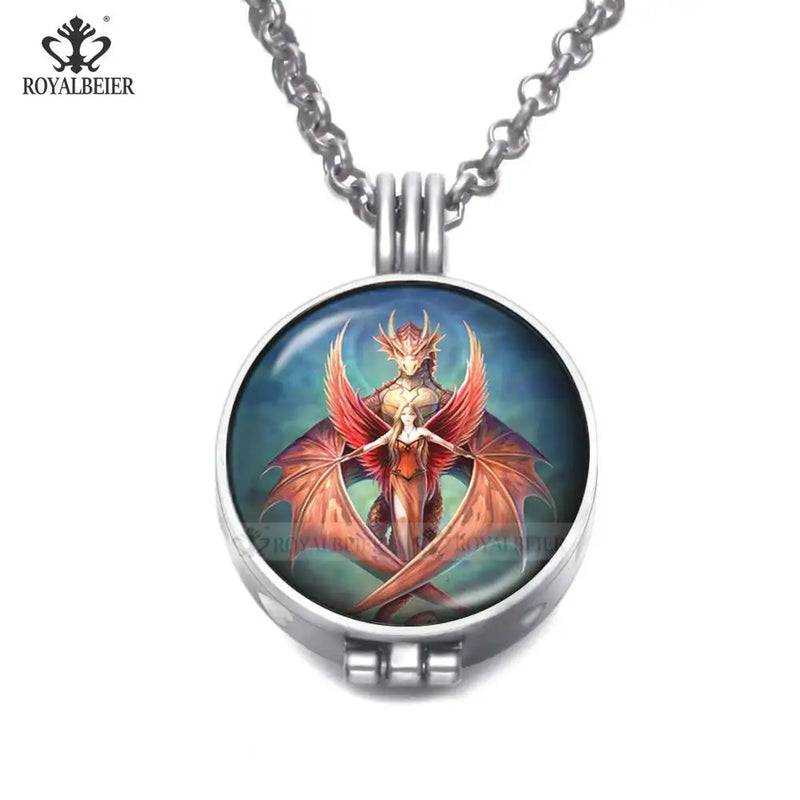 RoyalBeier Dragon Aromatherapy Locket Essential Oil Diffuser 10pcs