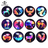 RoyalBeier 12PCS/lot Glass Snap Buttons For Snap DIY Bracelets Bangles