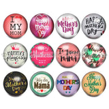 RoyalBeier 12PCS Mixed Mother's English Word Blessing Snap Buttons DIY Jewelry