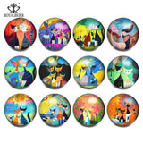 RoyalBeier Christmas Glass Charms Snap Button Jewelry Fit 18mm Snaps Bracelet
