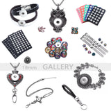 RoyalBeier Christmas Glass Charms Snap Button Jewelry Fit 18mm Snaps Bracelet