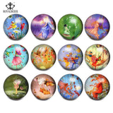 RoyalBeier 12pcs Flower Snap Button 18mm Glass Snaps Jewelry Pretty Girl Charms