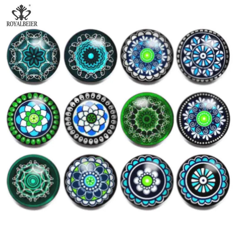12pcs Love Words Glass Snap Buttons for Snap Jewelry