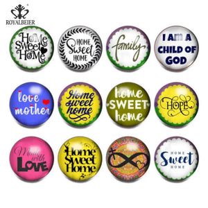 Sweet Love Glass Charms 18mm Snap Button Jewelry For 20mm Bracelet