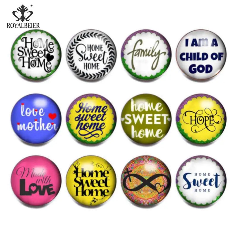 Sweet Love Glass Charms 18mm Snap Button Jewelry For 20mm Bracelet